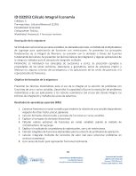 Programa Cálculo Integral Economía