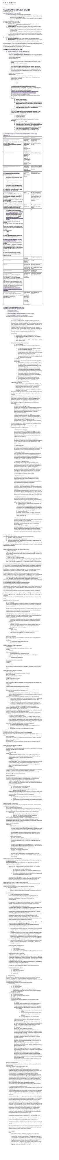 Apuntes Clases de bienes