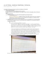 Apuntes Ley penal: vigencia temporal y espacial 2025-1