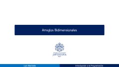 Apuntes 10 Arreglos Bidimensionales - Introducción a la Programación