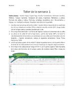 Taller de la semana 1 - Hoja de Calculo