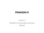 Finanzas II Sesión 2 Capital de trabajo
